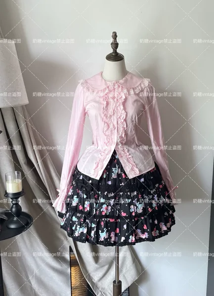 【Spot B0602】 baby｜ Used sweet horse balloon sk black baby lolita